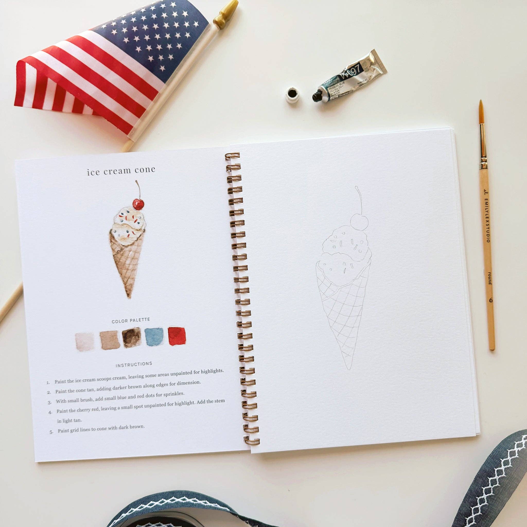 Americana Watercolor Workbook - Emily Lex