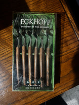Danish mid-century modern flatware by Tias Eckhoff, 4 boxes of sets of 6