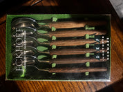 Danish mid-century modern flatware by Tias Eckhoff, 4 boxes of sets of 6