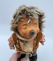 1950's Steiff Mecki Hedgehog Dad Doll with tag on wrist.