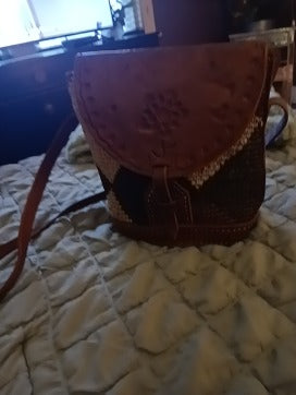 Embossed Leather Crossbody