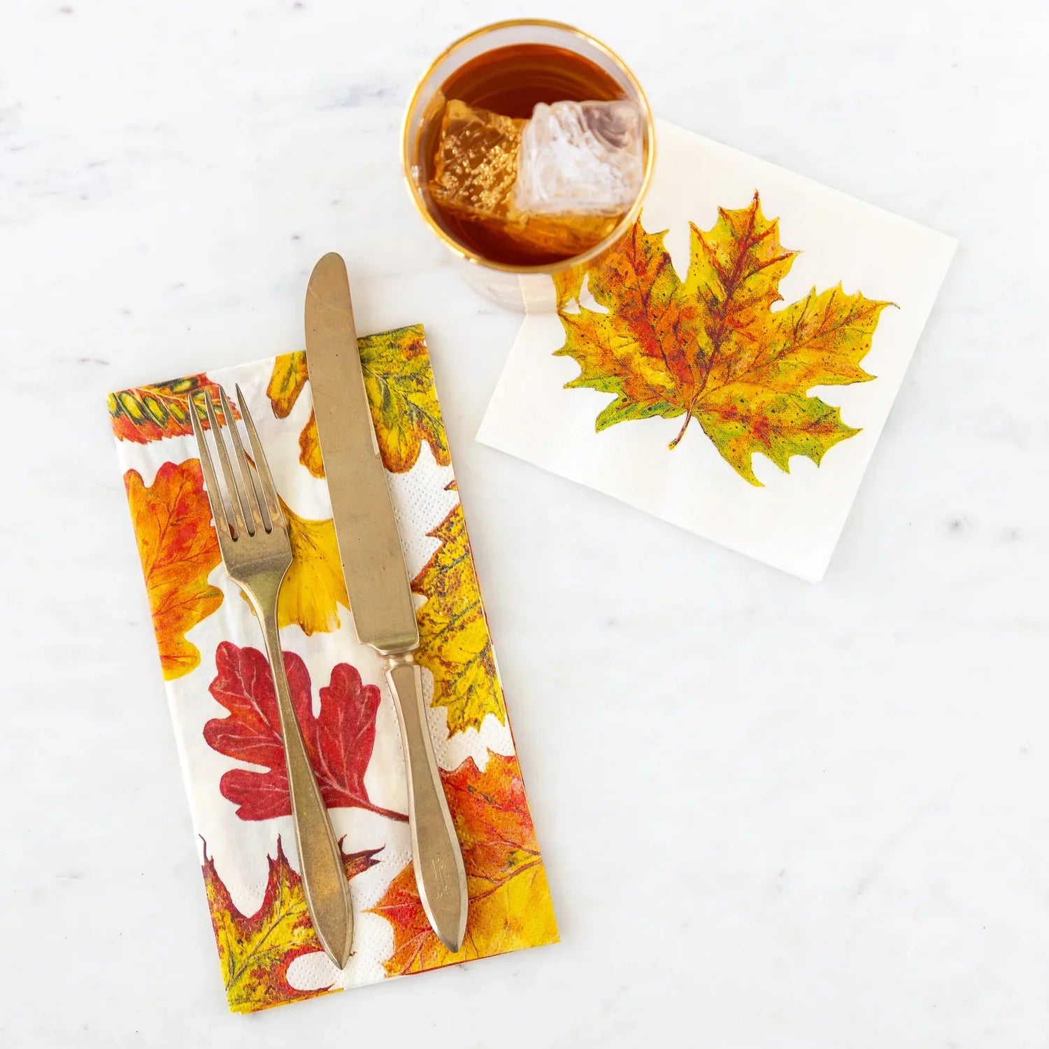 Fall Foliage Guest Napkin - Pack of 16