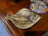 johgus bornholm vintage mid-century modern cermaic flatfish /flounder dish