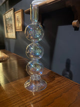 Glass Bubble iridescent Candlestick