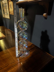Glass Bubble iridescent Candlestick