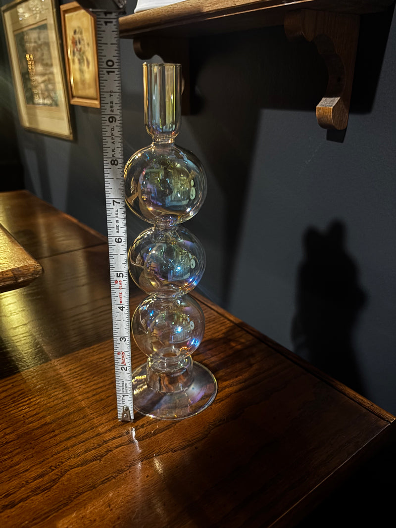 Glass Bubble iridescent Candlestick — alternate view