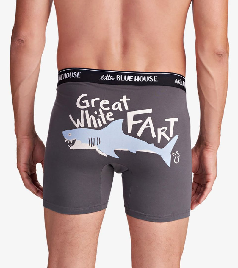 Great White Fart Men's Boxer Brief by 112 - Peony Lane Boutique