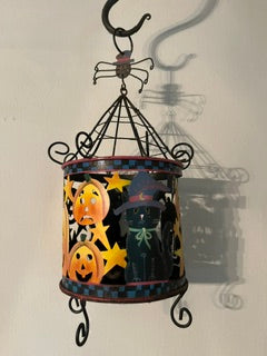 Hanging Metal Halloween Votive Holder