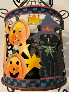 Hanging Metal Halloween Votive Holder