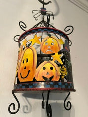 Hanging Metal Halloween Votive Holder