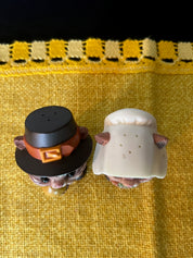 Hallmark Thanksgiving Pilgrim Chipmunks Salt & Pepper Shakers