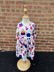 Happy Birthday 3/4 Sleeve Pocket Twirl Dress – Celebrate in Style