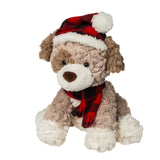 Ho Ho Ho Putty Puppy with Buffalo Plaid Hat & Scarf