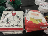 Santa Shaped Cocktail Paper Napkins - New