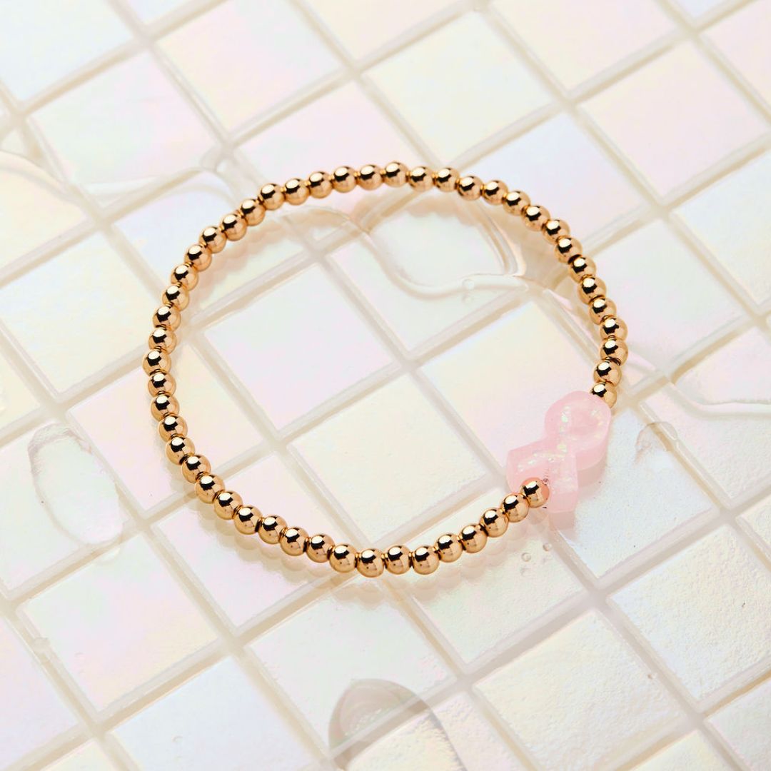 Holy Water Pink Ribbon Awareness Bracelet
