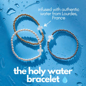 Beaded Holy Water Stretch Bracelet – Yellow Gold