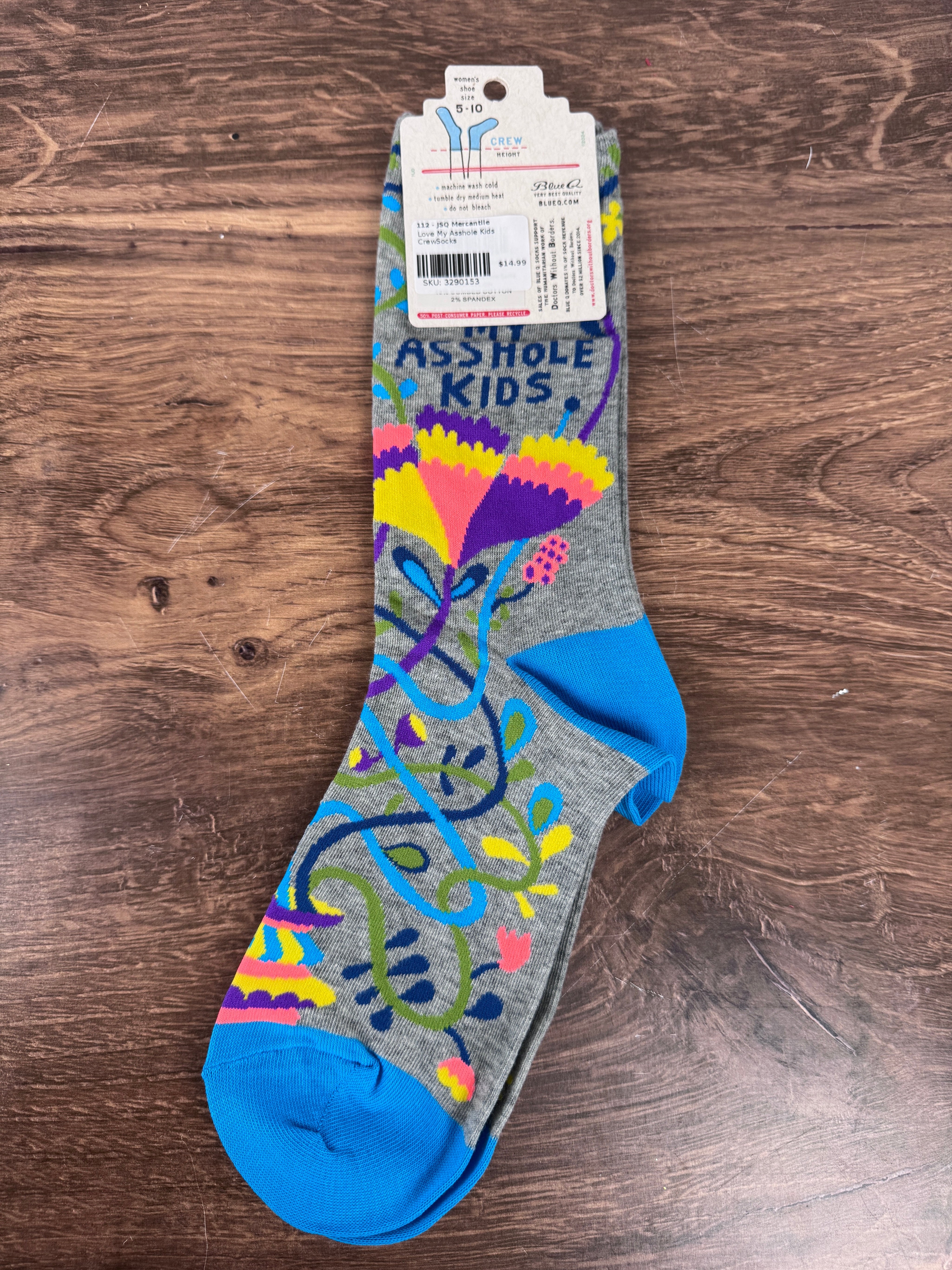 Love My Asshole Kids Crew Socks