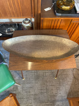 Vintage, solid brass oversized center pice tray