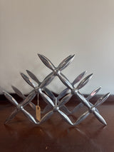 Vintage, Mcm Aluminum Airplane Propeller wine /bottle holder