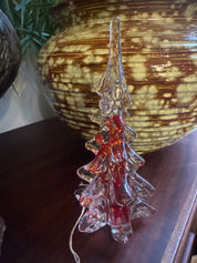 Vintage, Midwest company clear & red ribbon tree