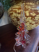 Vintage, Midwest company clear & red ribbon tree