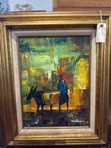 Mcm, original abstract, vibrant painting. Signed by artist William