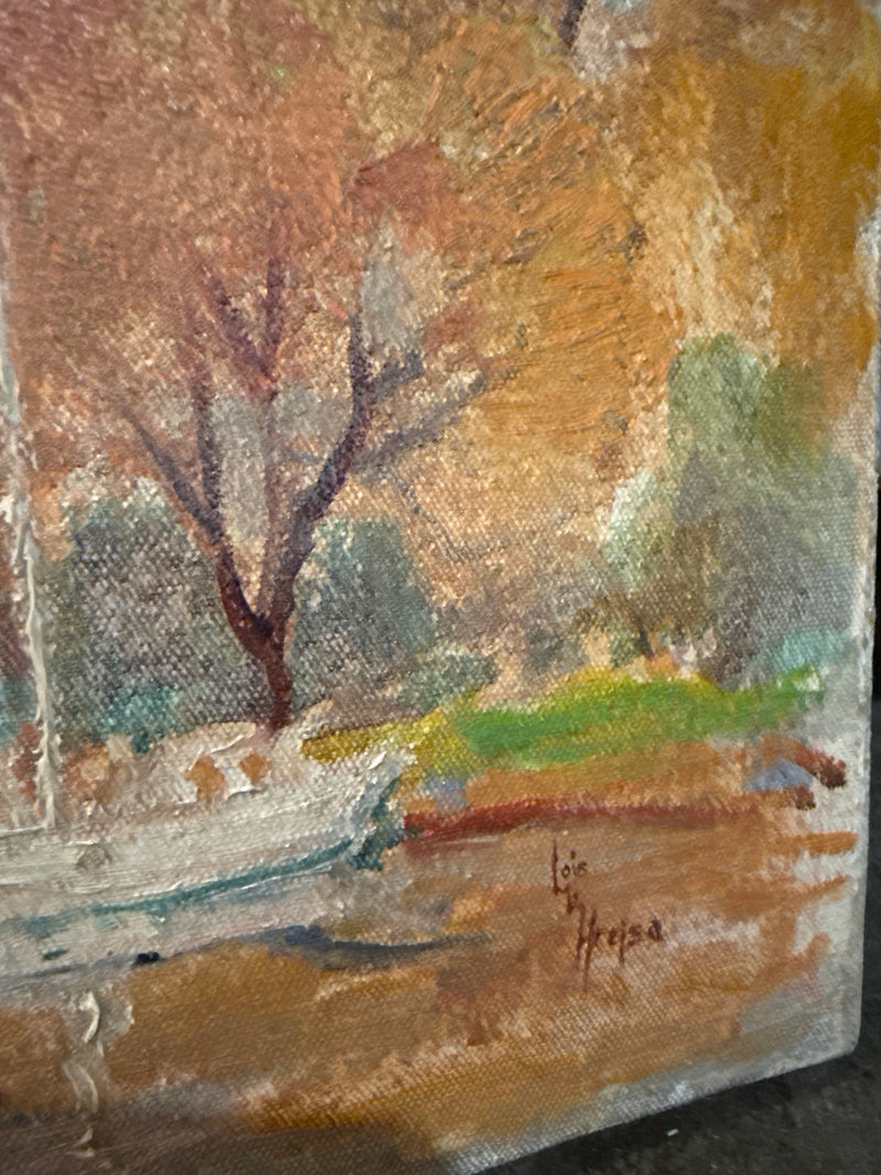 Fall rectangular painting on canvas — alternate view