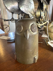 Vintage, Mcm brass match/ cigarette owl holder