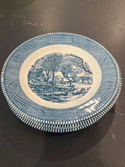 Currier & Ives 9” plates, set of 5