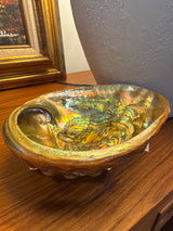Mcm, abalone shell bowl trinket dish
