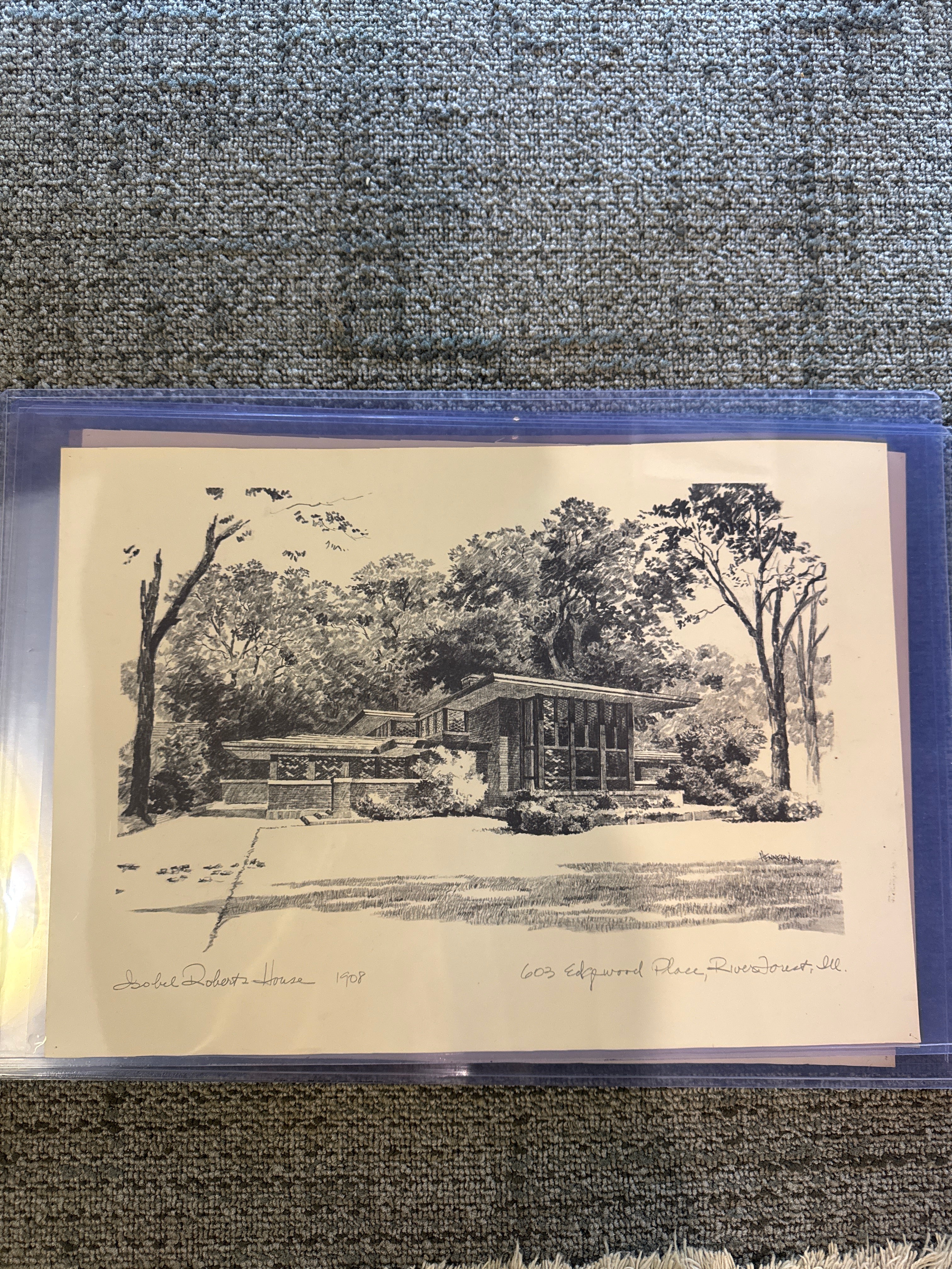 Frank Lloyd Wright, prints by Joseph Hennessy, signed.
