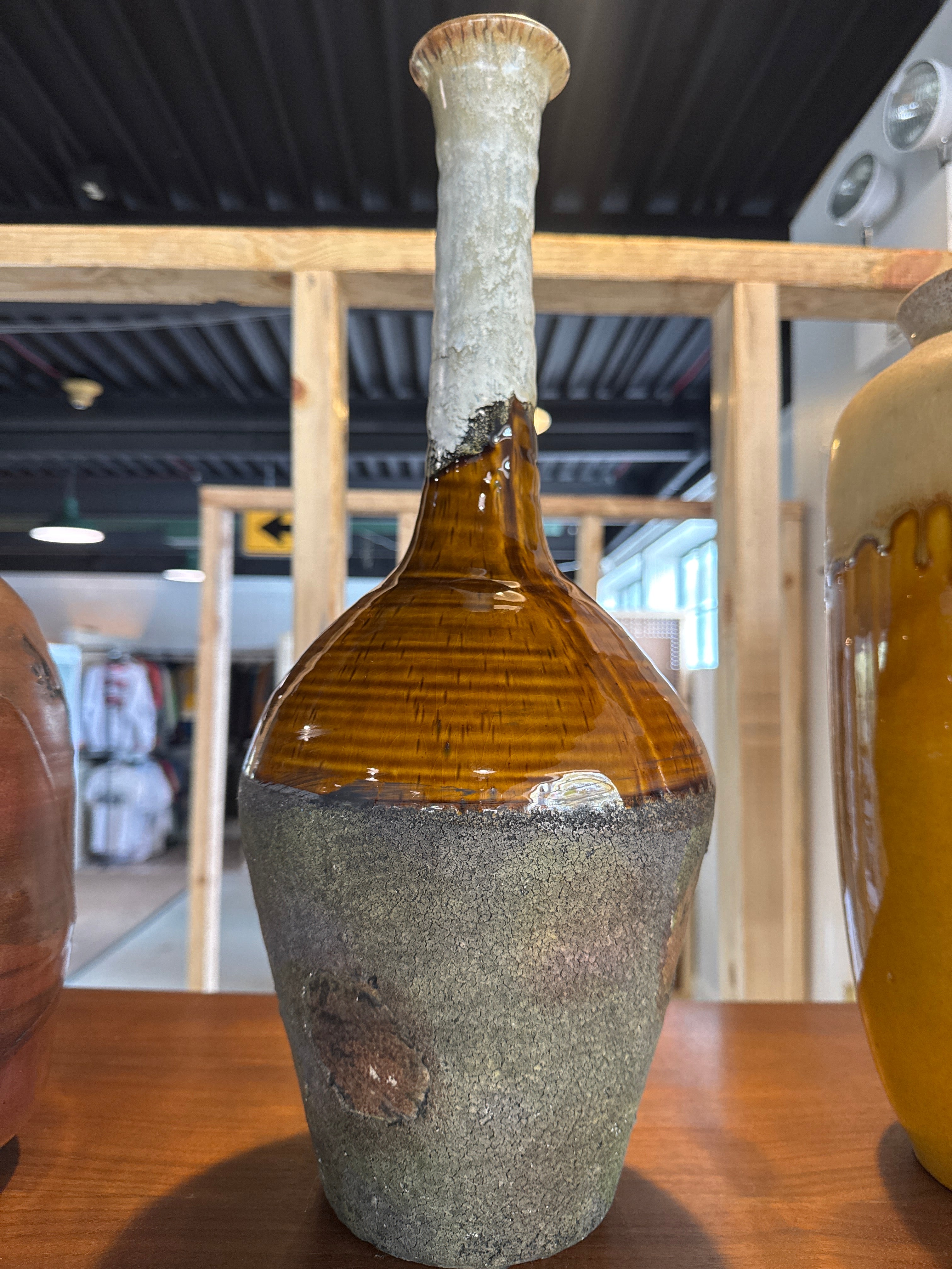 Vintage Hosley TM pottery vase. Marked