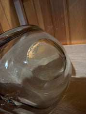 5” Holmegaard Freeform smoke black glass bowl