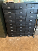Vintage Hobart 27 Drawer Metal Industrial Cabinet