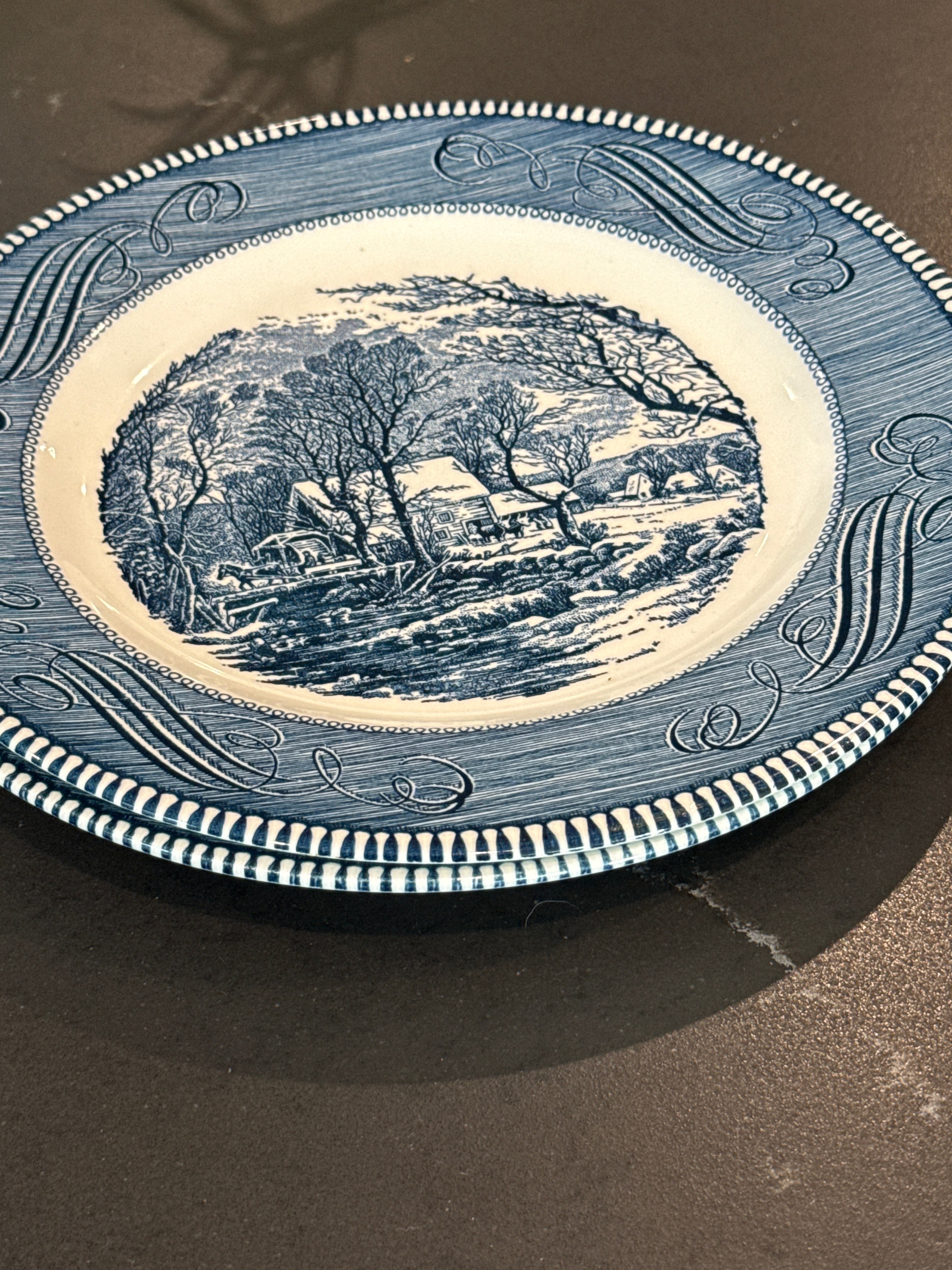 The Old Grist Mill, set of 2 10” plates