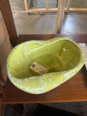 Vintage, pottery lime  green planter/ bowl