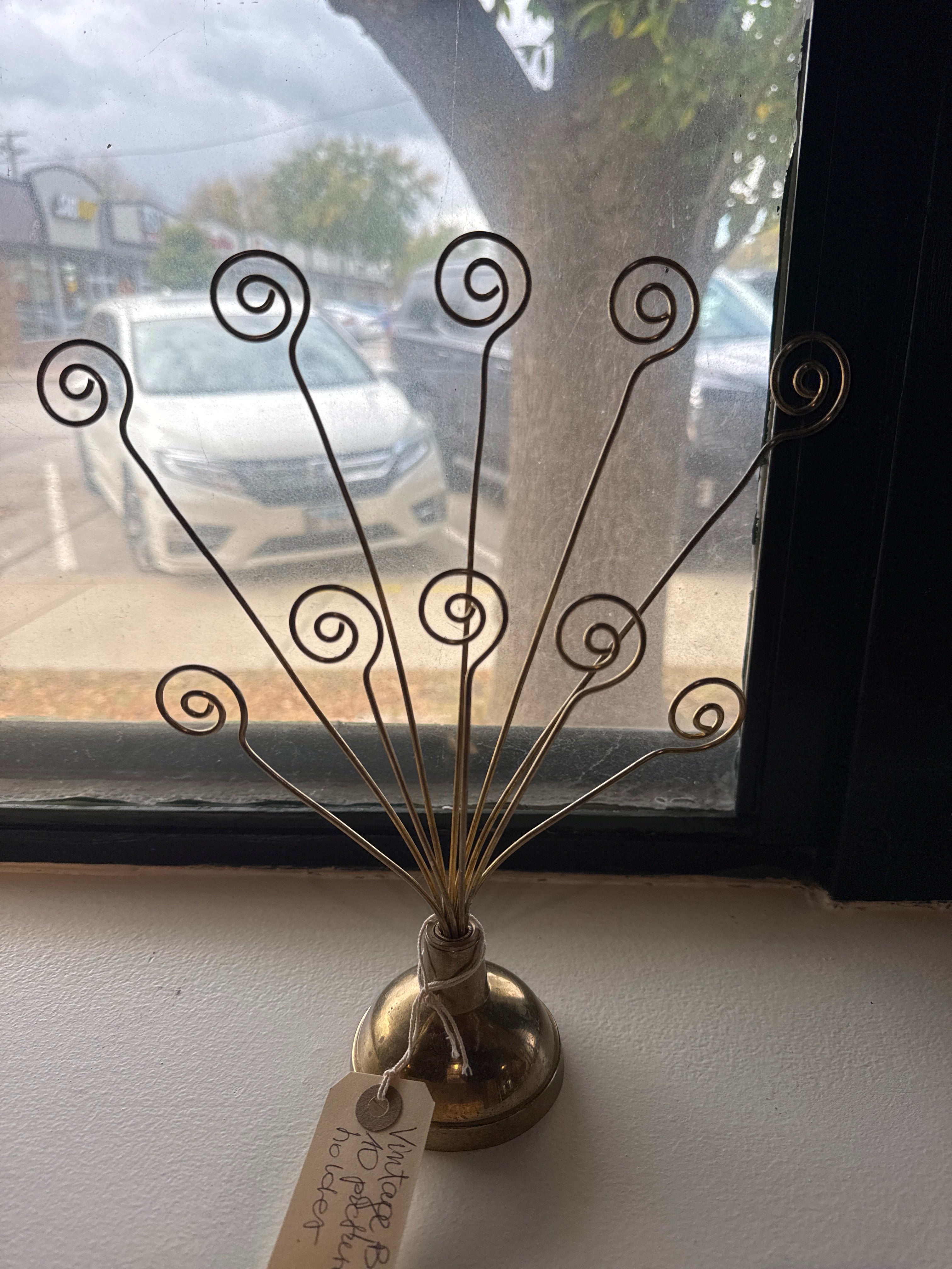 Vintage, brass picture holder