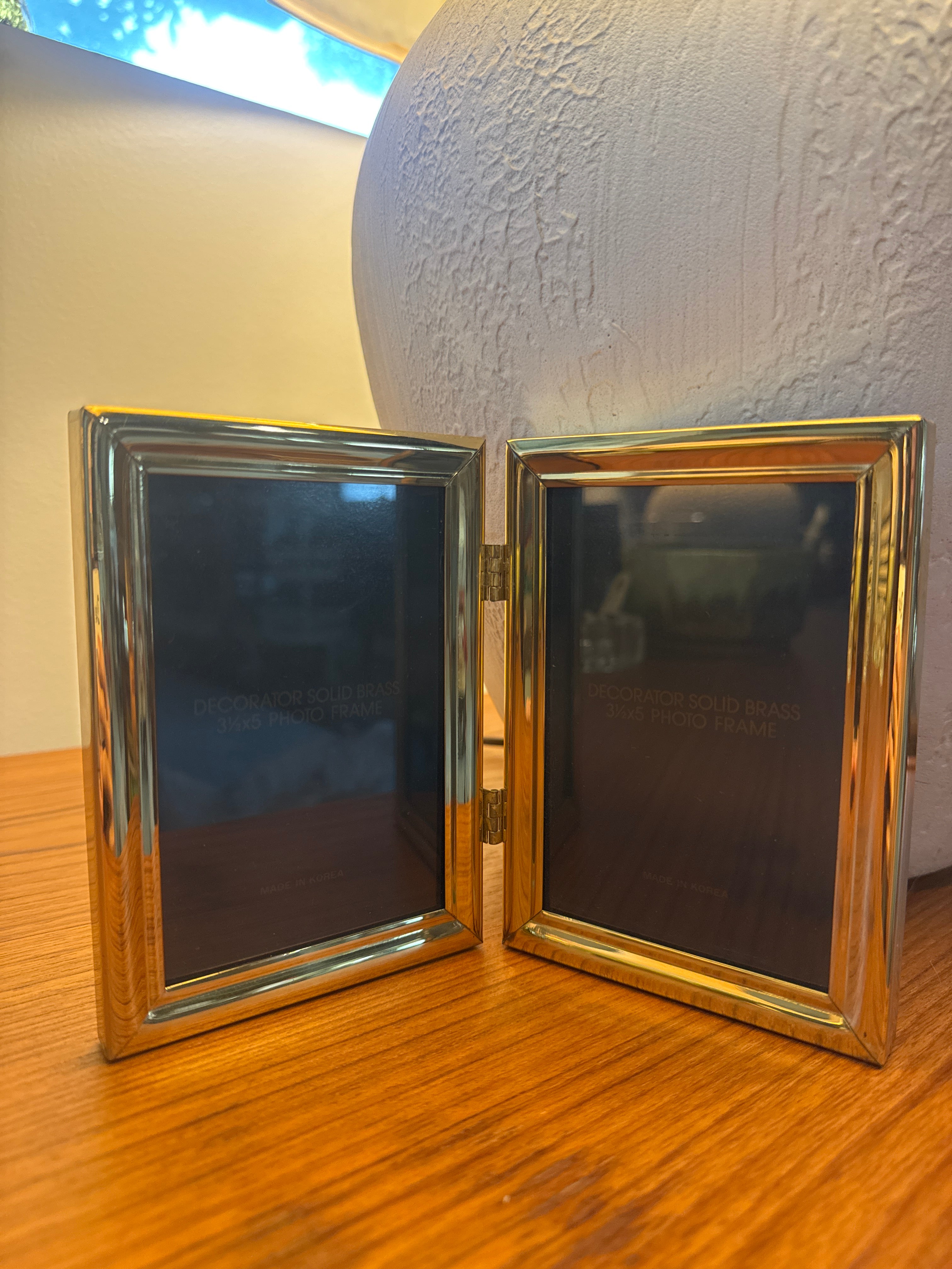 Vintage, brass double frame