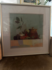 Framed Still life on oil by Jeanie Wagner
