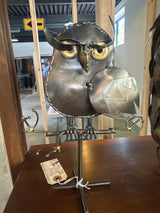 Vintage, Mcm brutalist style of  Curtis Jare metal brass owl