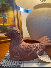 Vintage, Teleflora Bird clay pottery planter