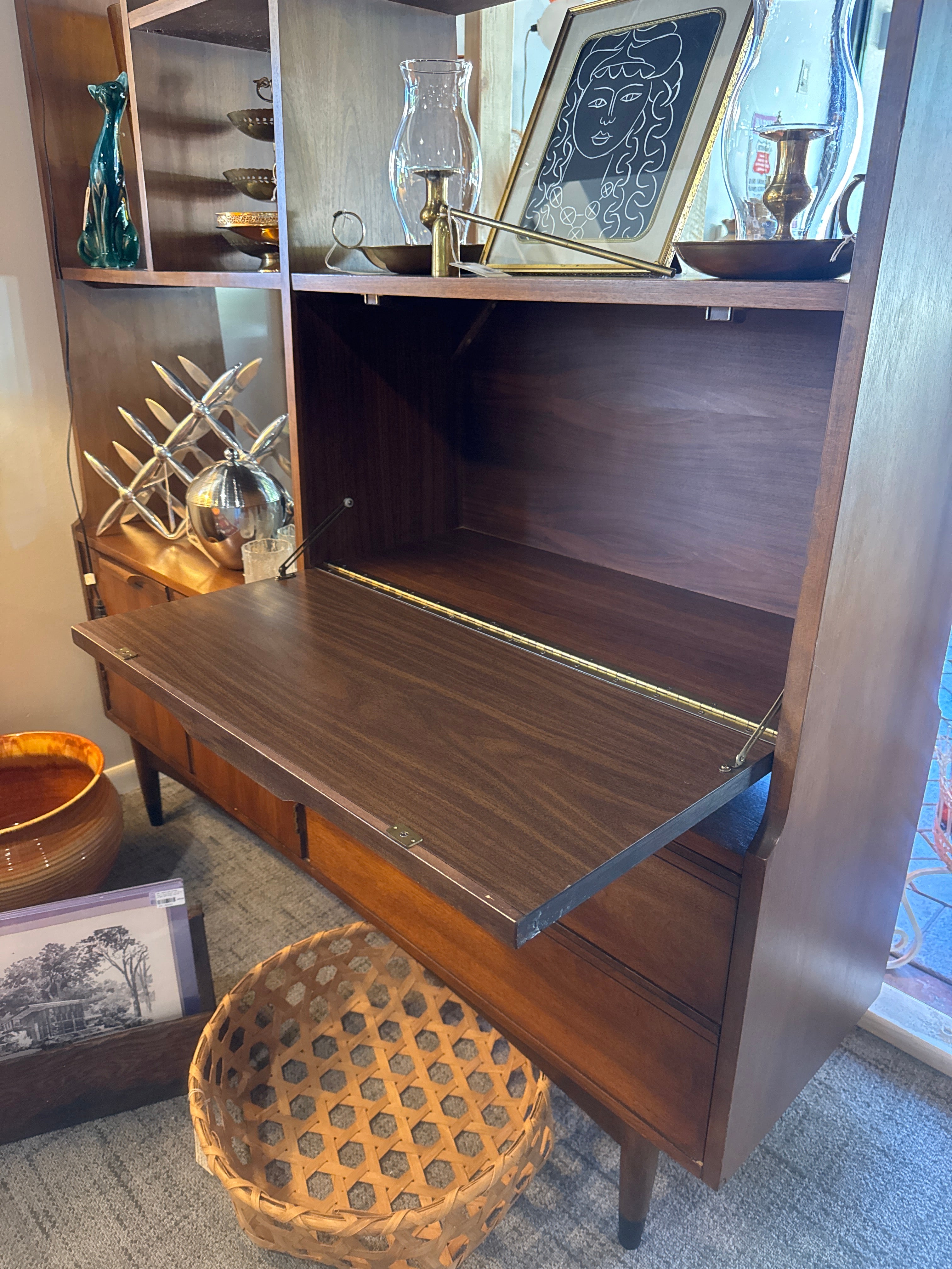 Mcm, walnut room divider/ wall unit by J.B Van Sciver