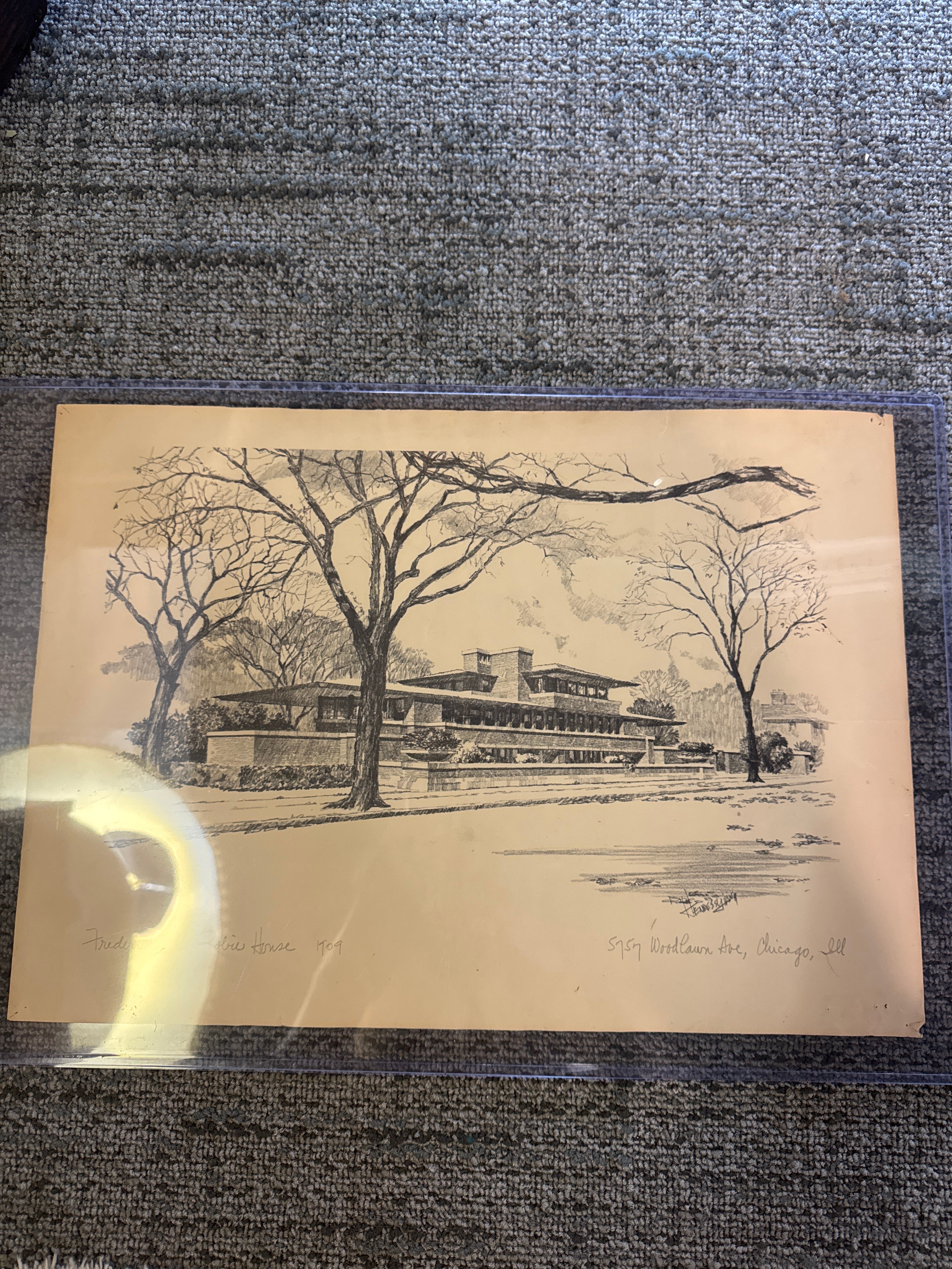 Frank Lloyd Wright, prints by Joseph Hennessy, signed.