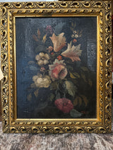 Antique Framed Floral oil painting signed Testa