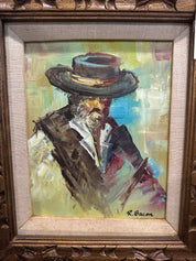 Vintage, oil painting by R. Bacon