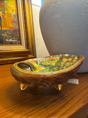 Mcm, abalone shell bowl trinket dish