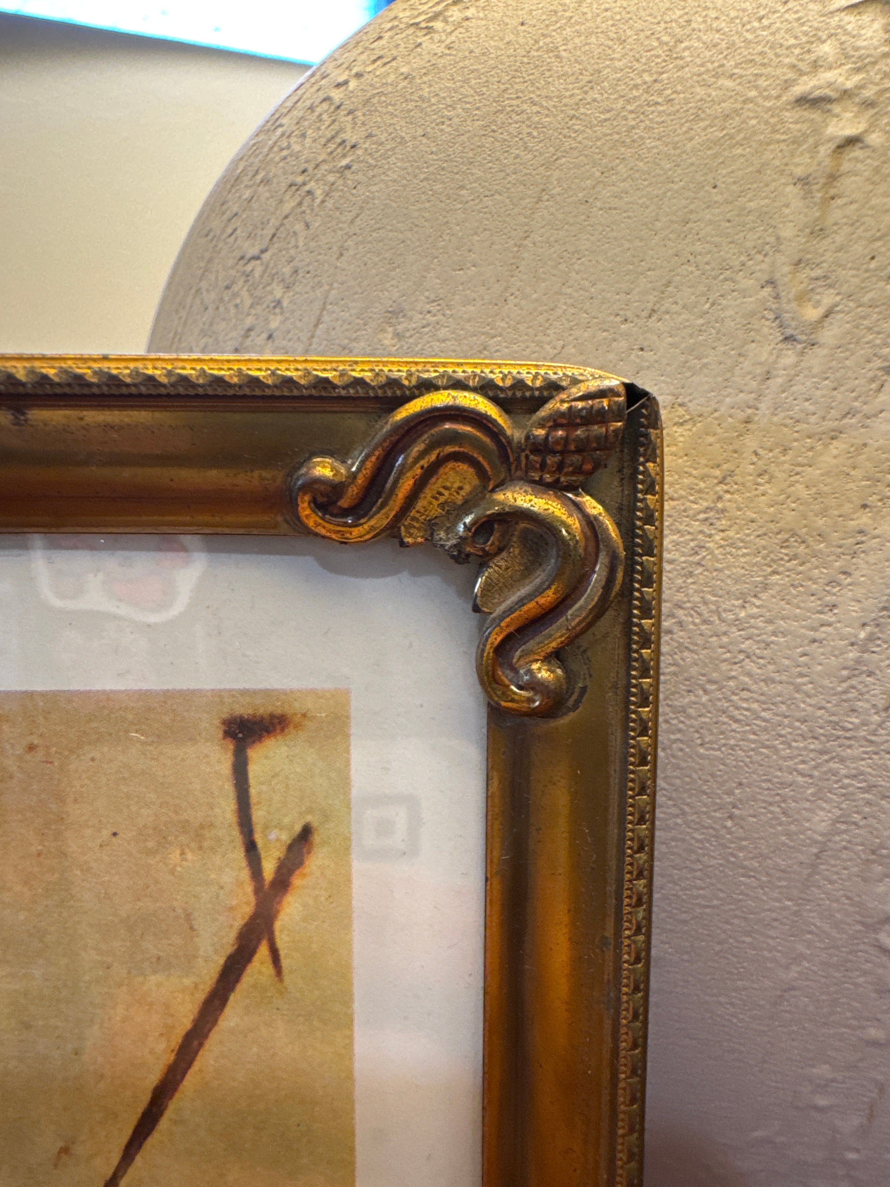 Vintage, gold plated, picture frame by metal craft