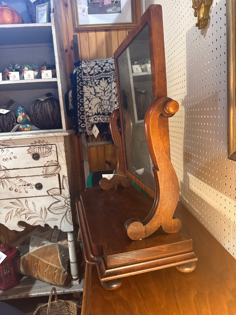 antique swing dressing mirror — alternate view