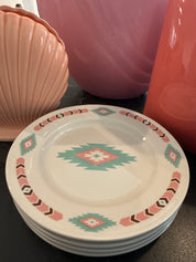 Meiwa Table Art Aztec Plates, Set of 4