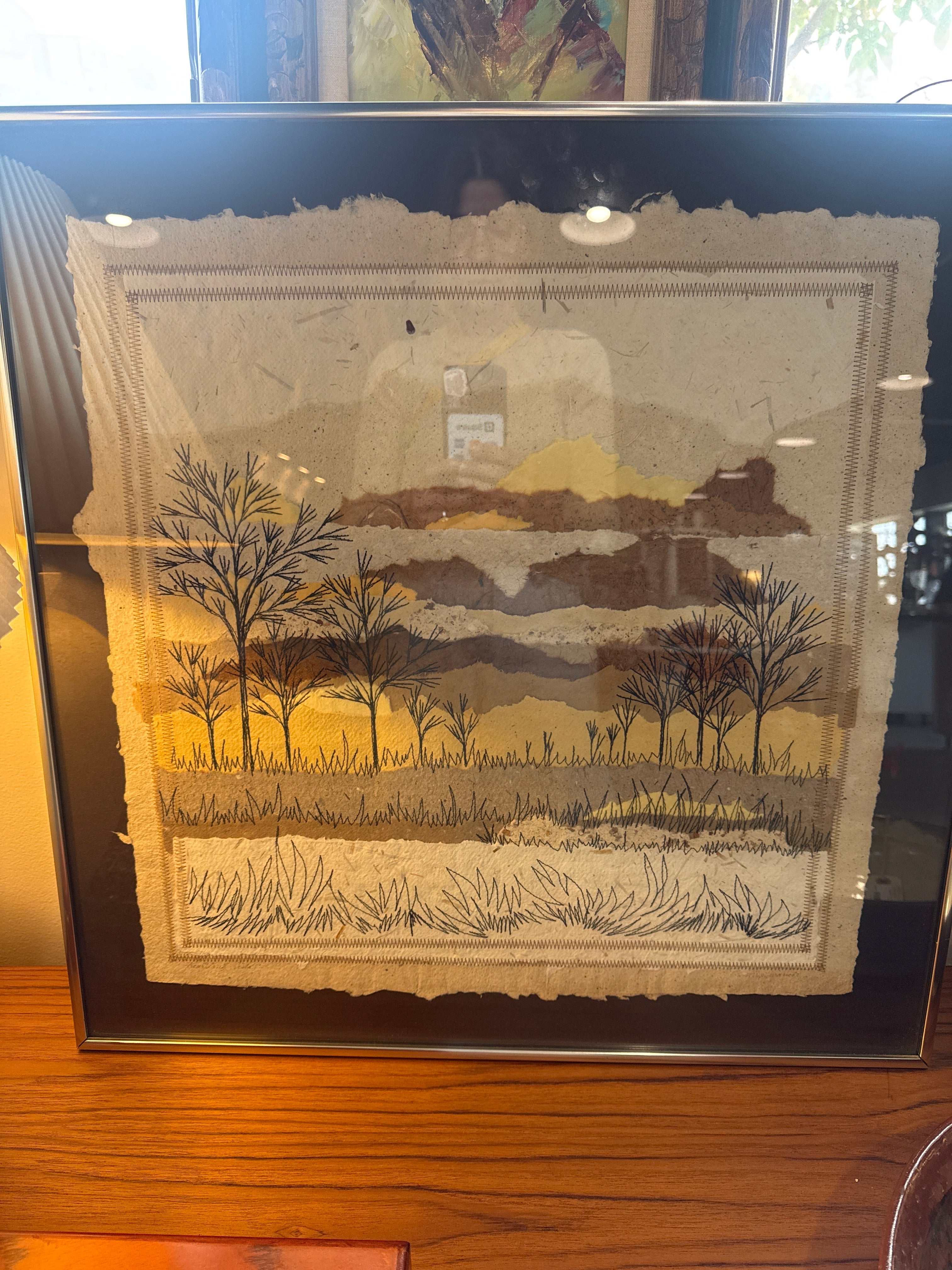 Mcm, mixed media original collage art by M.P.Marion